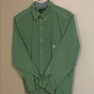 Chaps Men's Green Button Down Shirt